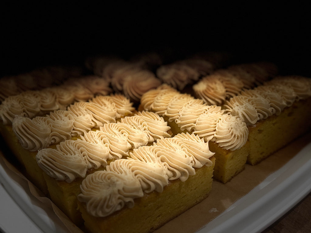 Orange & Almond Tea Cake with Caramel & Vanilla Swiss Buttercream | Bannerman's Breads and More