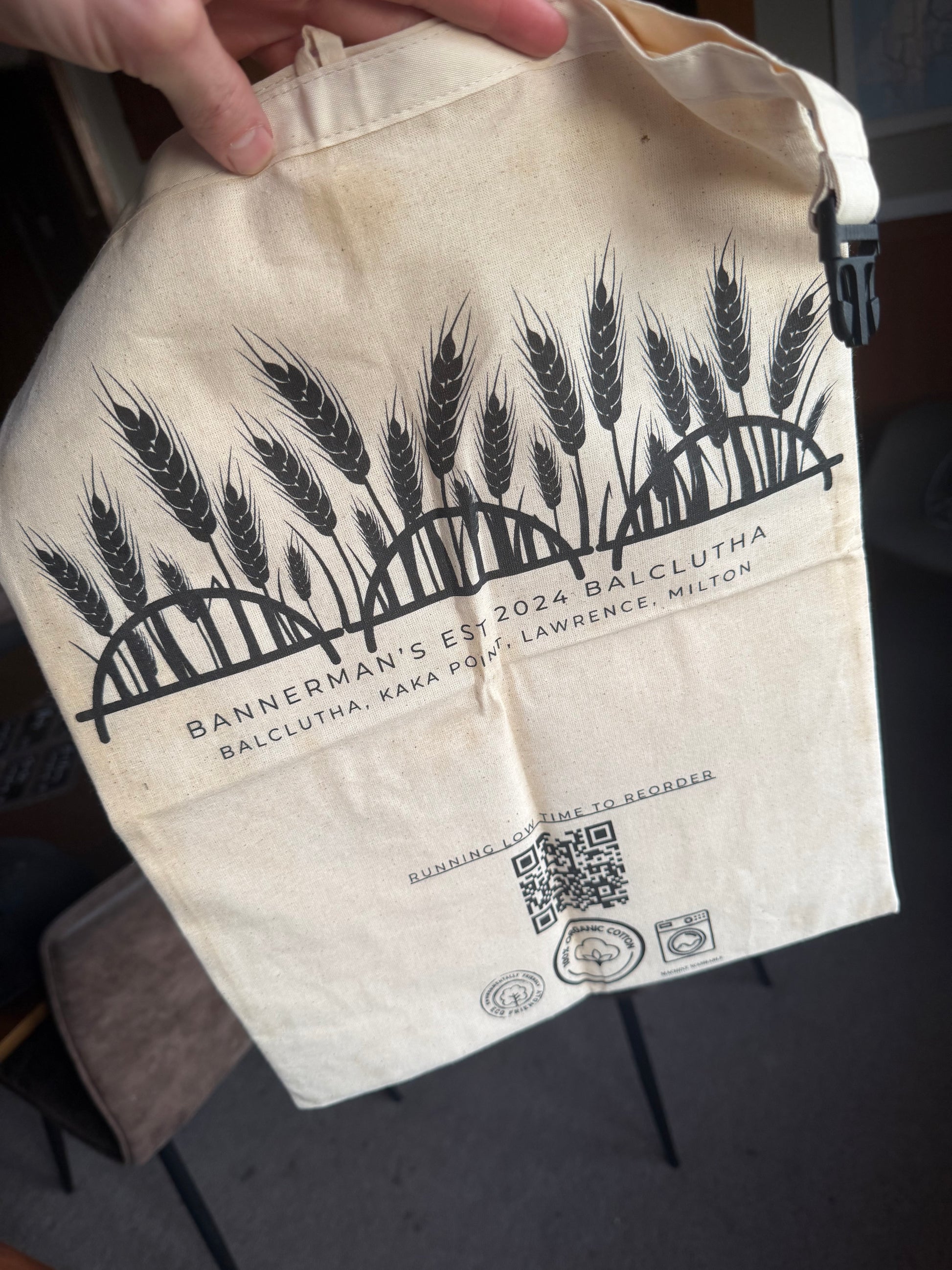 Bees wax lined Re-usable Bread bag, - Bannerman's Breads