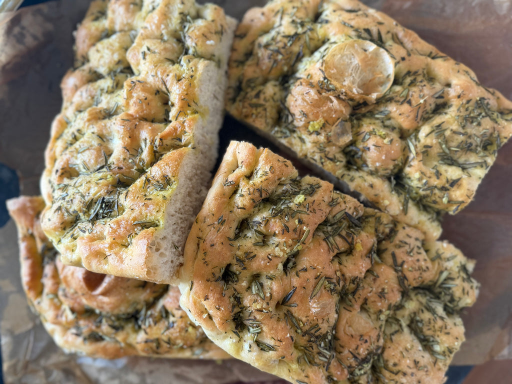 Roasted Garlic & Rosemary Focaccia - Bannerman's Breads