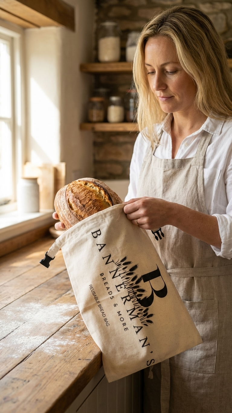 Bees wax lined Re-usable Bread bag (Pre Orders NOW OPEN) - Bannerman's Breads